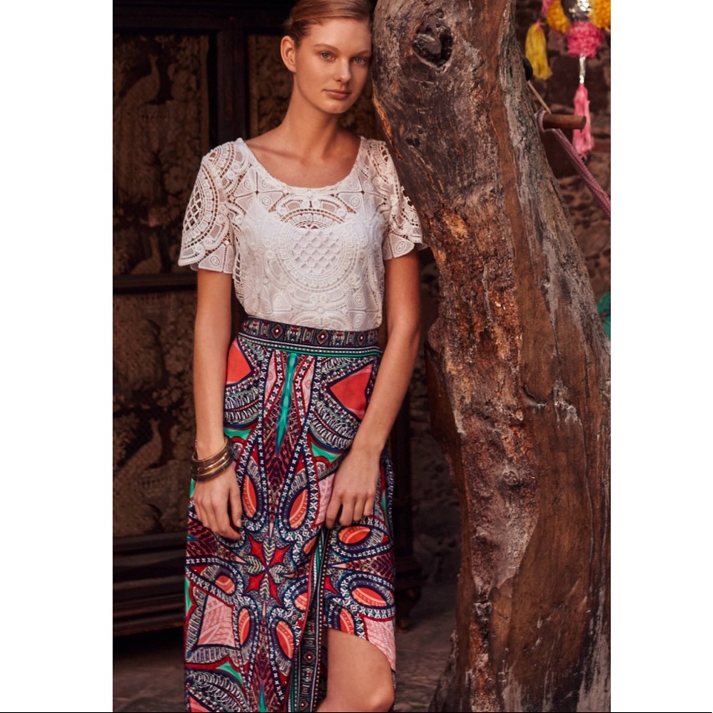 ANTHROPOLOGIE: White Crochet Top